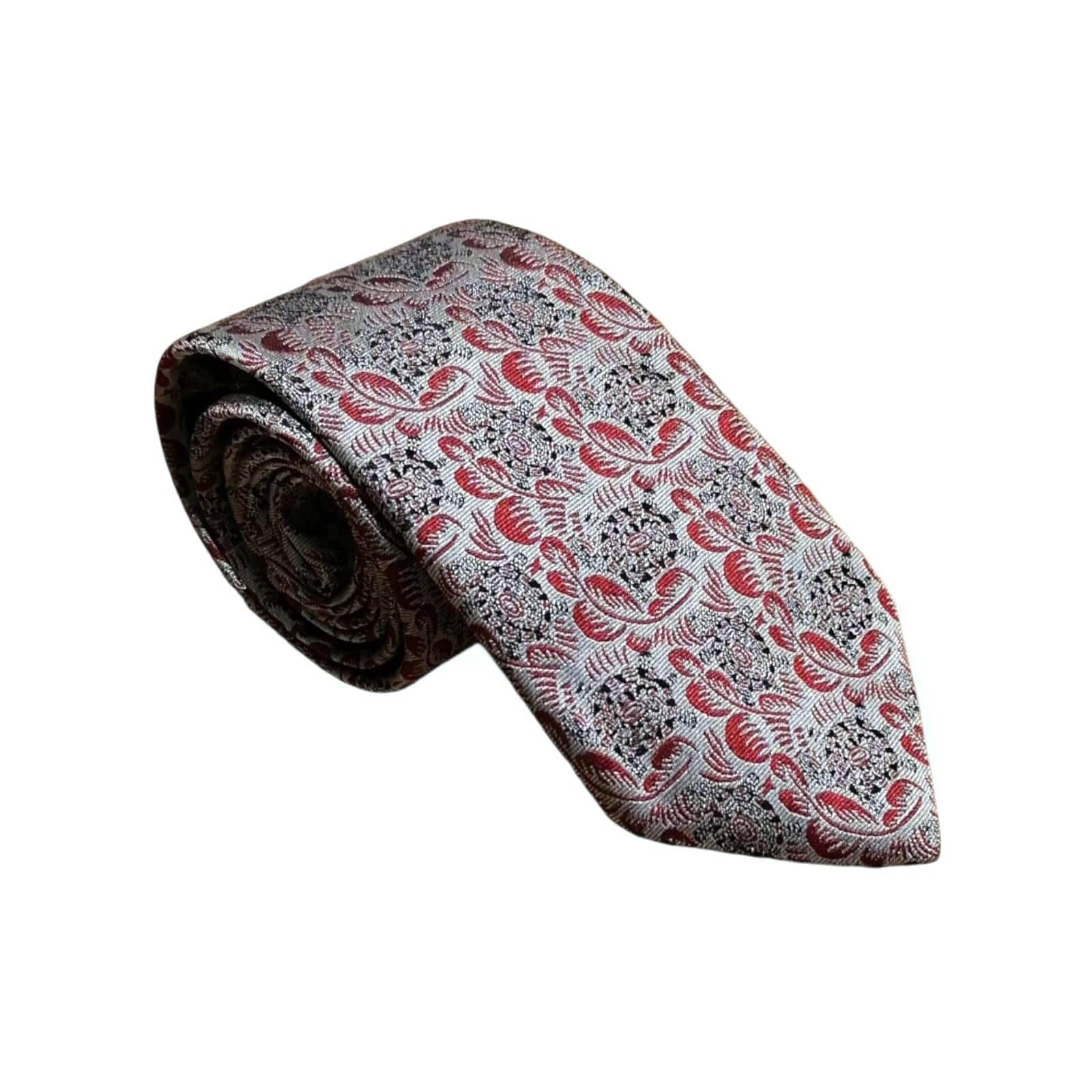 cravates-tissees-jacquard-dufy-tortues-rouge-gris