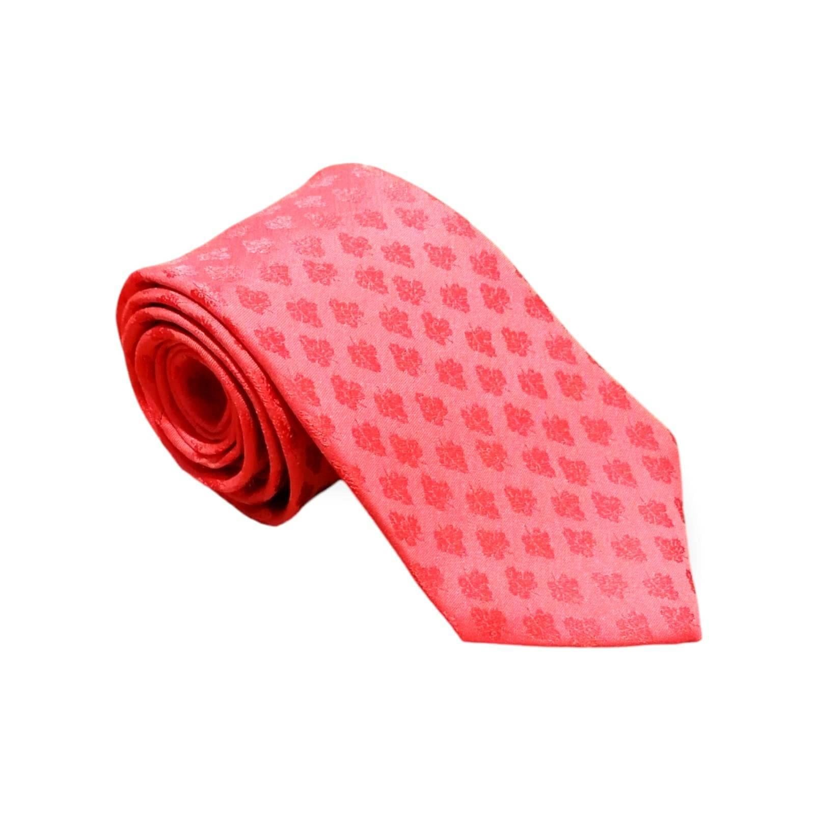 cravates-tissees-jacquard-unie-muriers-corail