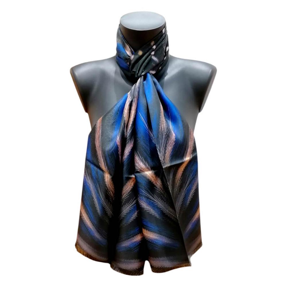 echarpes-homme-plumes-bleu