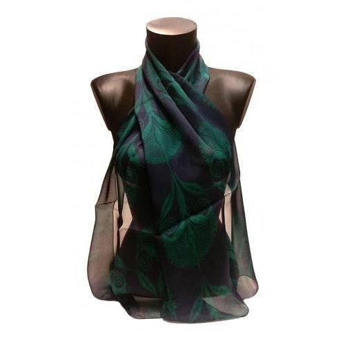 echarpes-longues-140cm-fortuny-fleurs-exotiques-marine