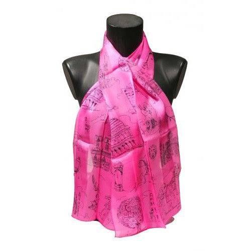 echarpes-longues-140cm-lyon-monuments-rose
