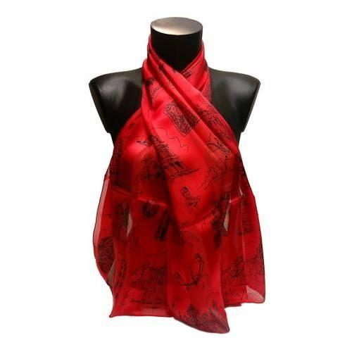 echarpes-longues-140cm-lyon-monuments-rouge