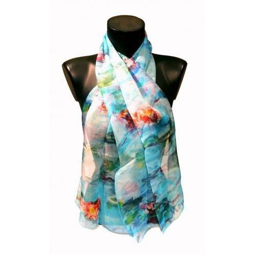 echarpes-longues-140cm-monet-nenuphars