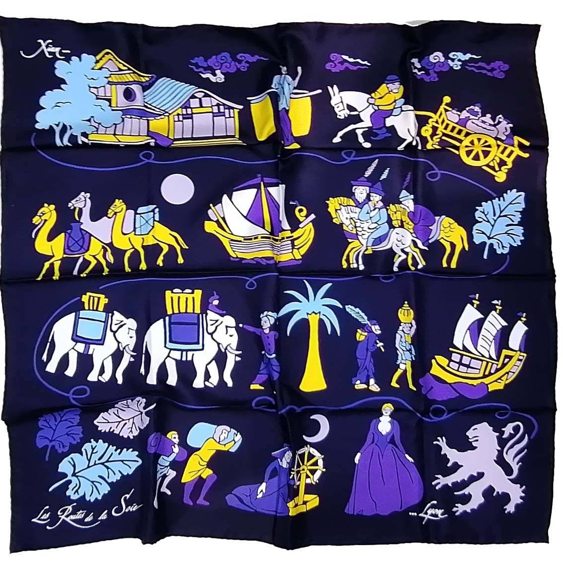 carres-90cm-routes-de-la-soie-marine-jaune-2