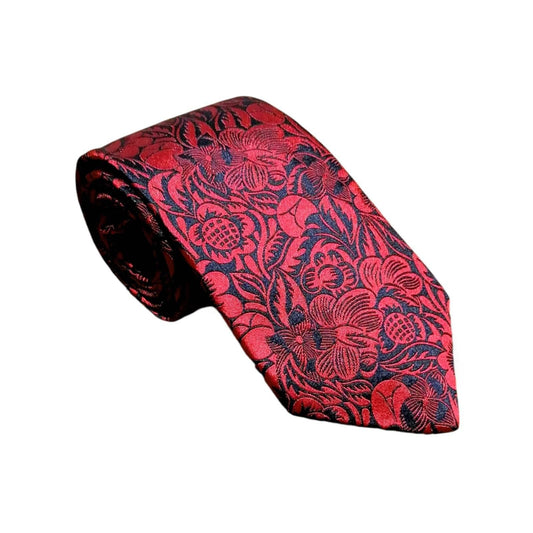 cravates-tissees-jacquard-dufy-la-perse-noir-rouge