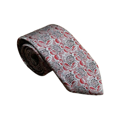 cravates-tissees-jacquard-dufy-tortues-rouge-gris