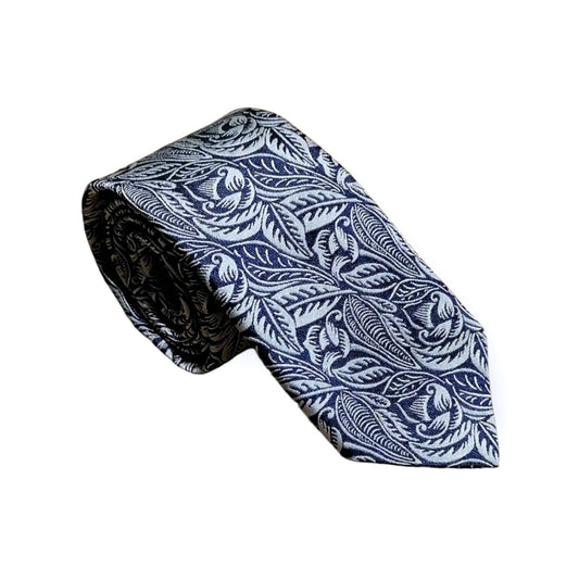 cravates-tissees-jacquard-dufy-tulipes-marine