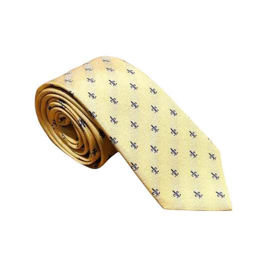 cravates-tissees-jacquard-fleur-de-lys-vanille