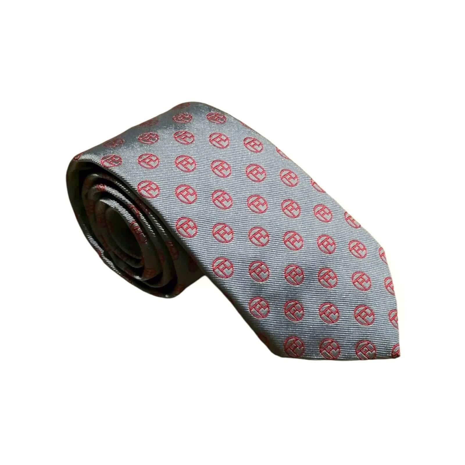 cravates-tissees-jacquard-toulouse-lautrec-monogramme-gris-orange