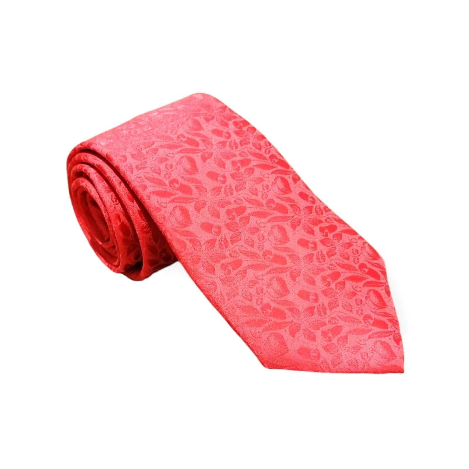 cravates-tissees-jacquard-unie-dufy-cornets-corail