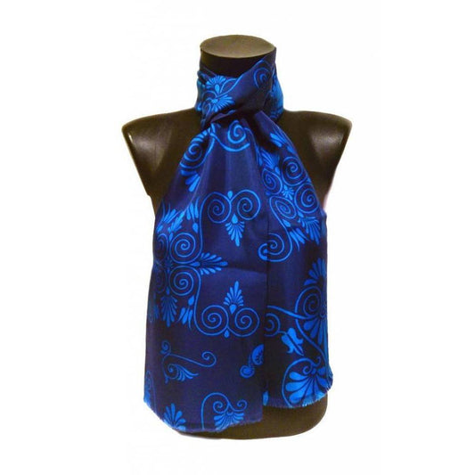 echarpes-homme-jones-palmettes-grecques-bleu