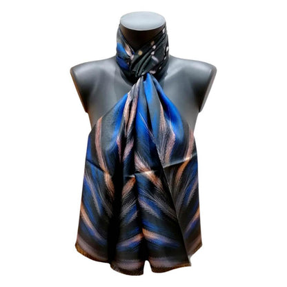 echarpes-homme-plumes-bleu