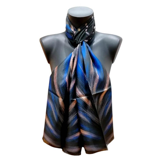 echarpes-homme-plumes-bleu