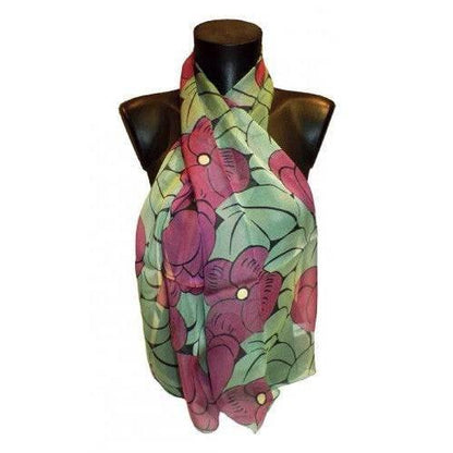echarpes-longues-140cm-dufy-grosses-fleurs-vert