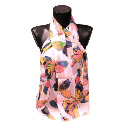 echarpes-longues-140cm-dufy-papillons-rose
