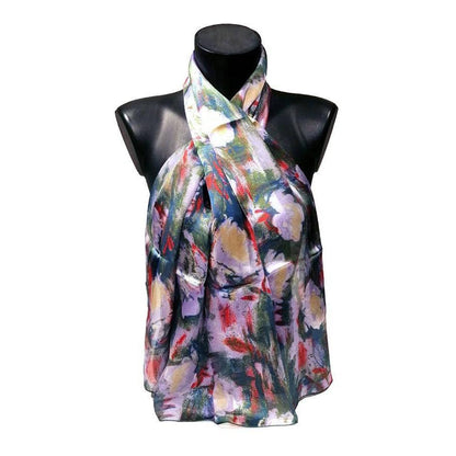 echarpes-longues-140cm-monet-nympheas-rose