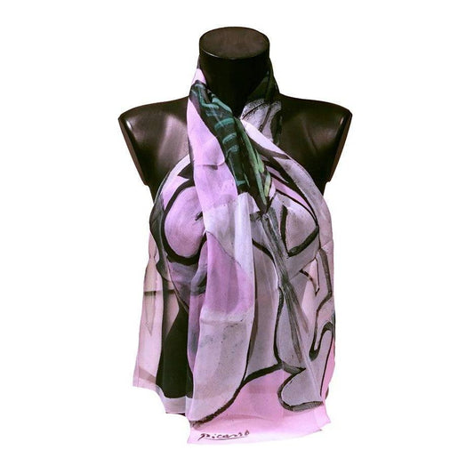 echarpes-longues-140cm-picasso-nu-au-bouquet-d-iris-et-au-miroir